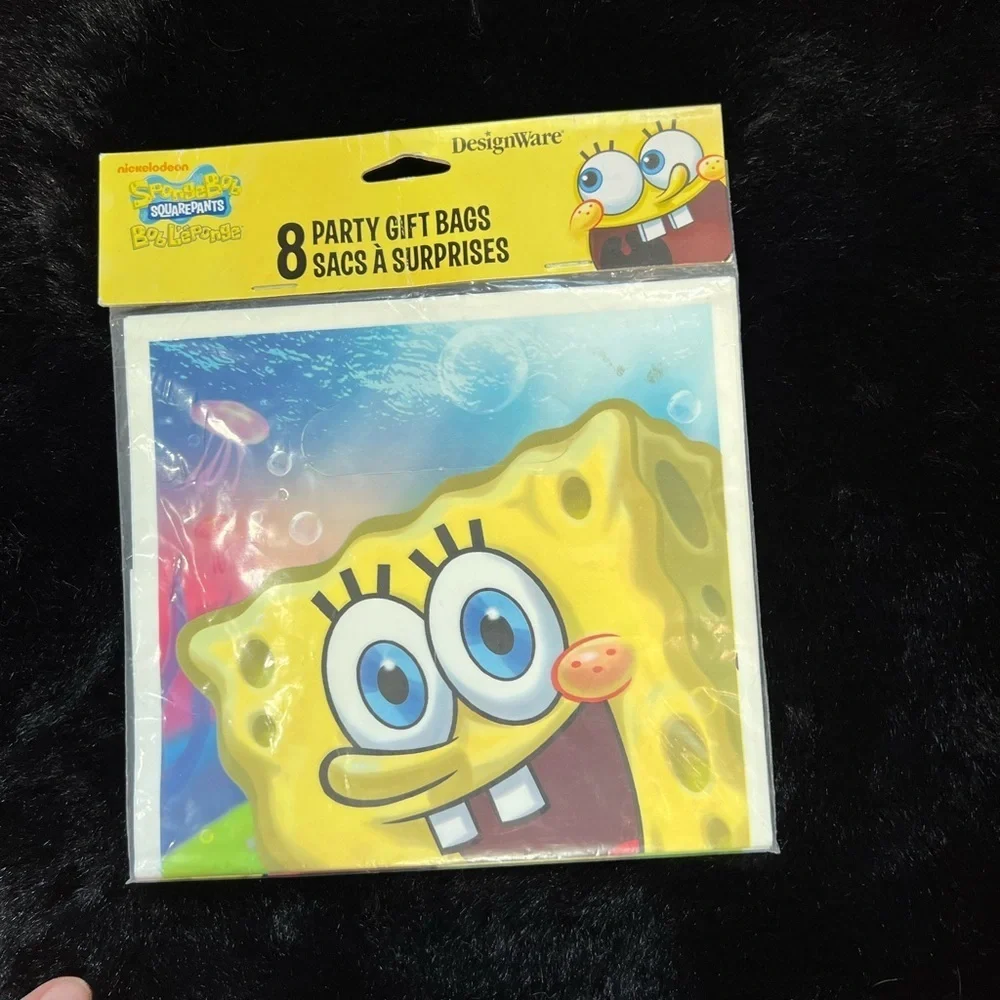 SpongeBob Party Gift Bags (Pack of 8) – Fun Birthday Favor Bags